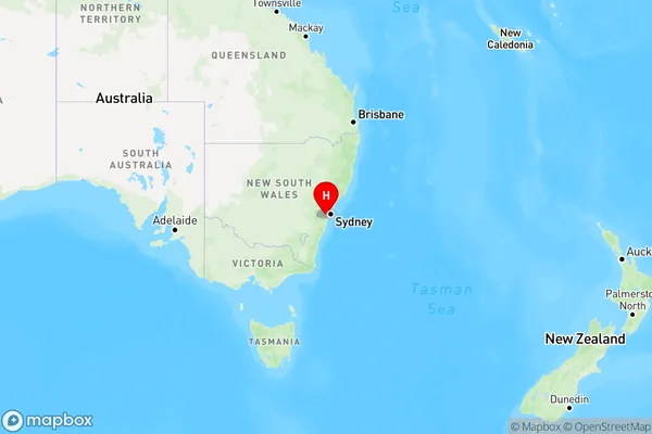 Campbelltown,New South Wales Region Map