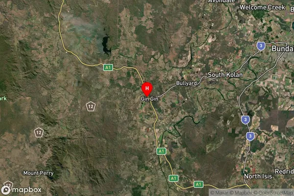 Gin Gin,Queensland Satellite Map