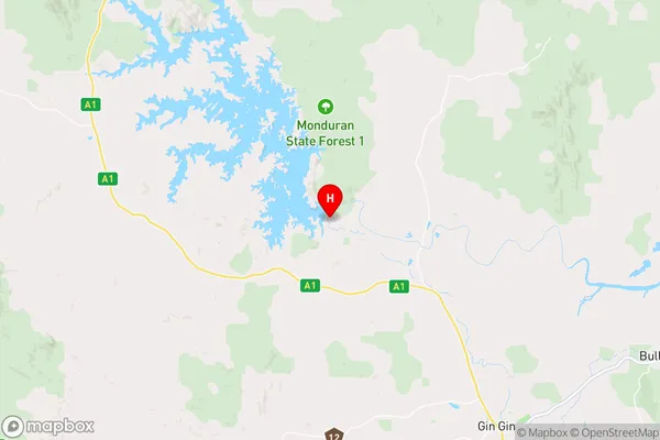 Lake Monduran,Queensland Area Map