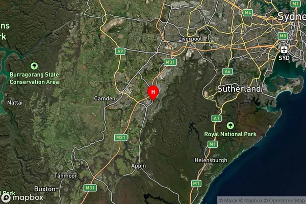 Campbelltown North,New South Wales Satellite Map