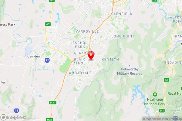 Campbelltown North,New South Wales Area Map