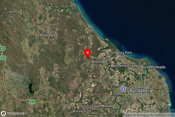 Yandaran,Queensland Satellite Map