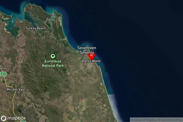 Agnes Water,Queensland Satellite Map