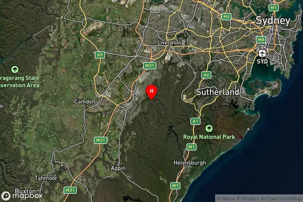 Kentlyn,New South Wales Satellite Map