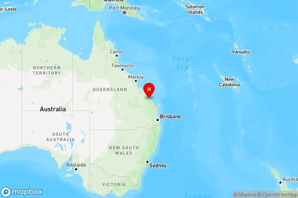 Foreshores,Queensland Region Map