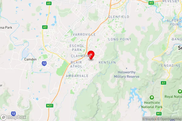 Leumeah,New South Wales Area Map