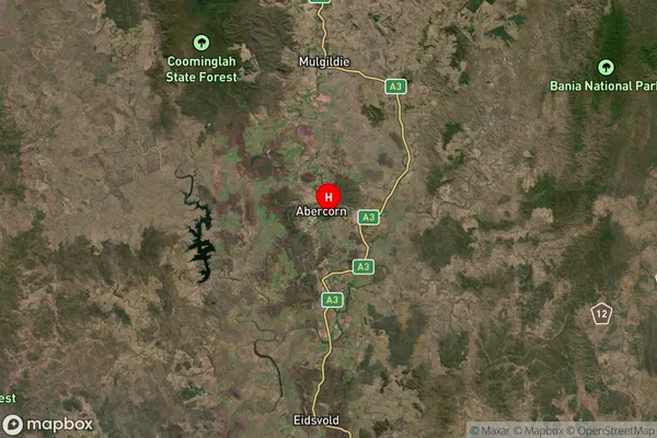 Abercorn,Queensland Satellite Map