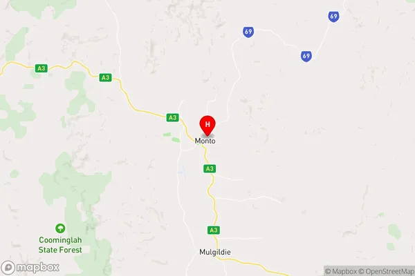 Monto,Queensland Area Map