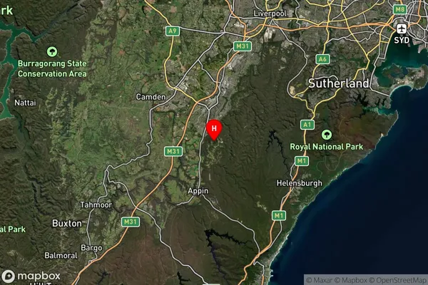 Wedderburn,New South Wales Satellite Map