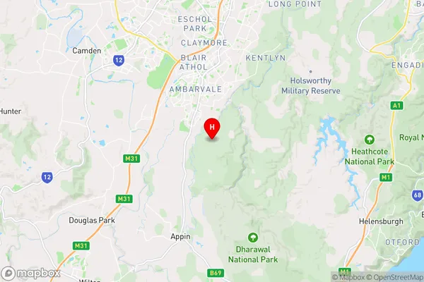 Wedderburn,New South Wales Area Map