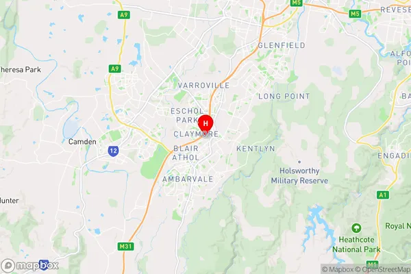 Woodbine,New South Wales Area Map