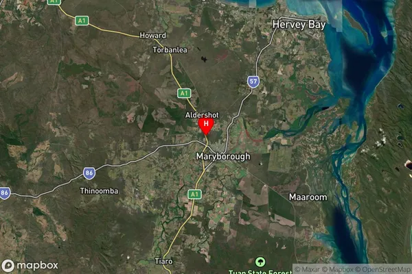 Maryborough West,Queensland Satellite Map