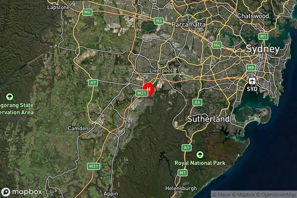 Glenquarie,New South Wales Satellite Map