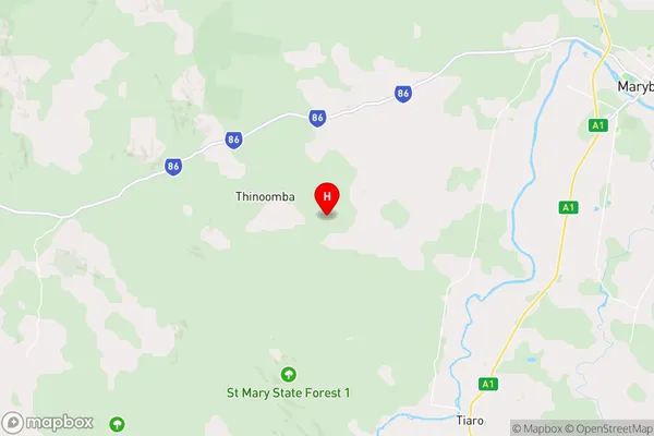 Thinoomba,Queensland Area Map