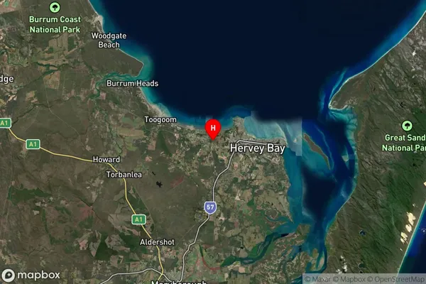 Hervey Bay,Queensland Satellite Map