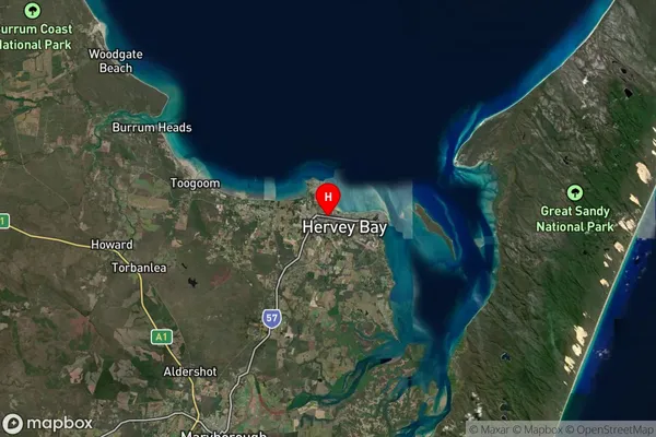 Hervey Bay Dc,Queensland Satellite Map