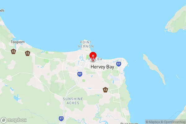 Hervey Bay Dc,Queensland Area Map