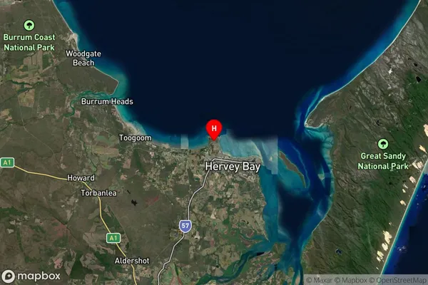 Point Vernon,Queensland Satellite Map