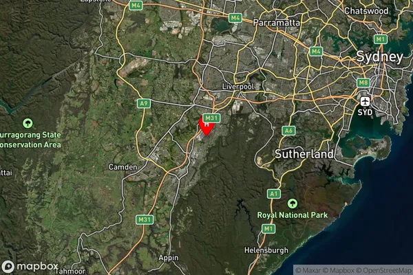 Ingleburn,New South Wales Satellite Map