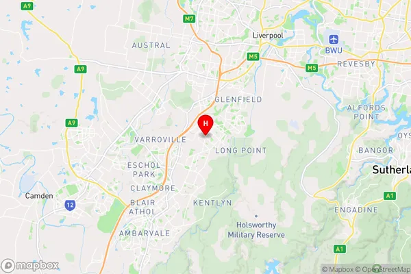 Ingleburn,New South Wales Area Map