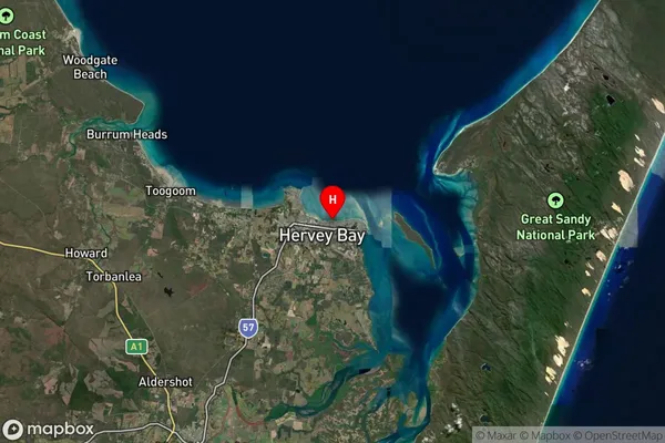 Torquay,Queensland Satellite Map