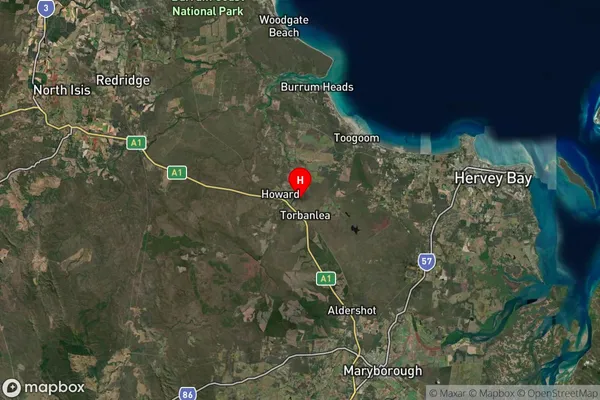 Burrum,Queensland Satellite Map