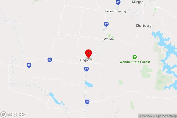 Tingoora,Queensland Area Map