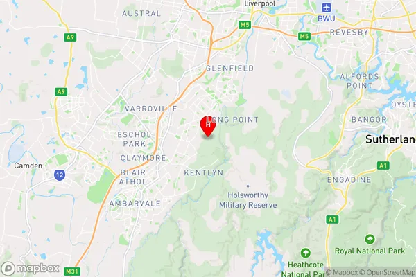 Minto Heights,New South Wales Area Map