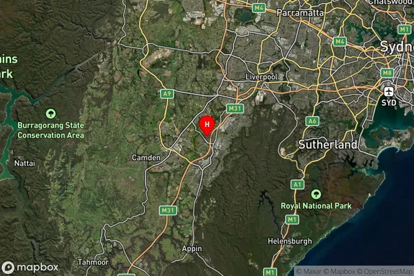 Raby,New South Wales Satellite Map