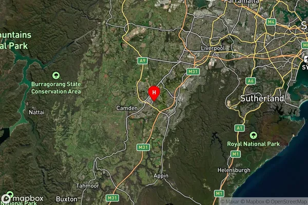 Currans Hill,New South Wales Satellite Map