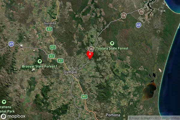 Canina,Queensland Satellite Map