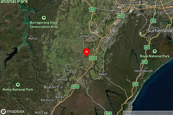 Menangle,New South Wales Satellite Map