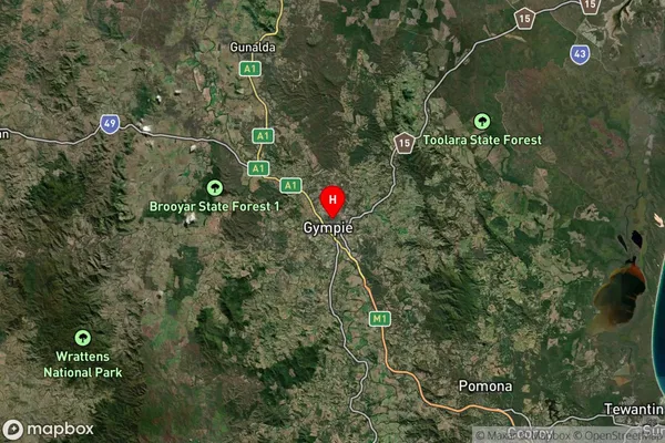 Gympie,Queensland Satellite Map