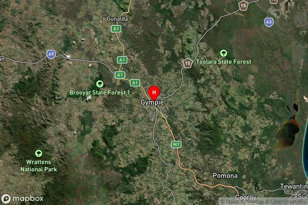 Gympie Dc,Queensland Satellite Map