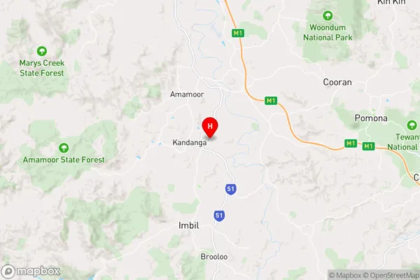 Kandanga,Queensland Area Map