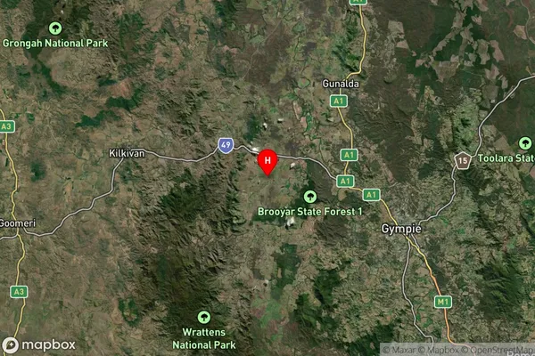 Lower Wonga,Queensland Satellite Map