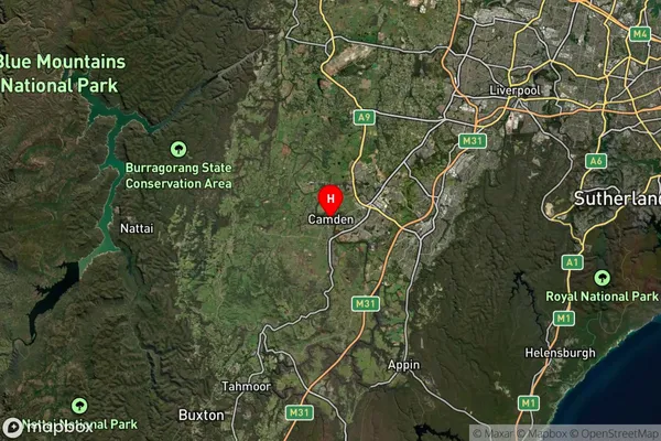 Camden,New South Wales Satellite Map