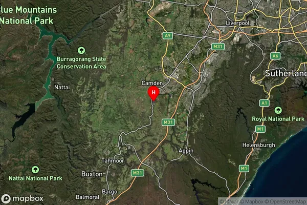 Camden Park,New South Wales Satellite Map