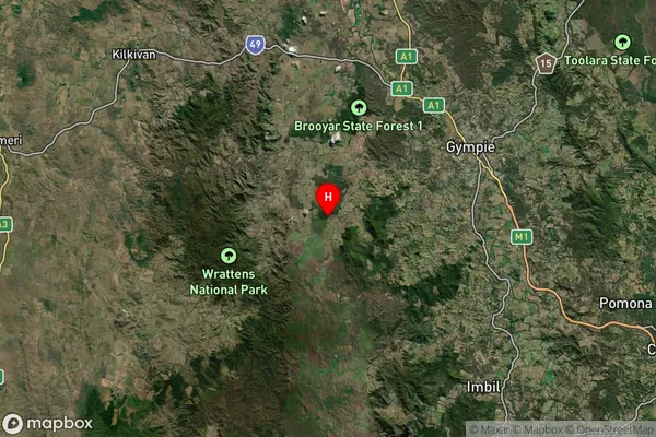 Upper Glastonbury,Queensland Satellite Map