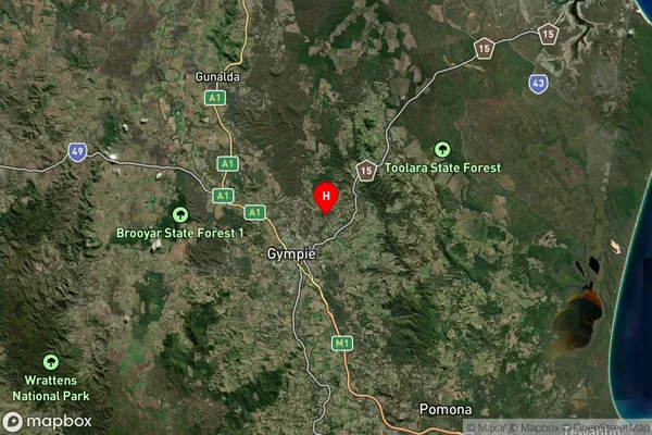 Veteran,Queensland Satellite Map