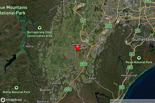 Camden South,New South Wales Satellite Map