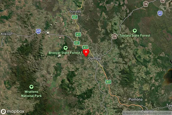 Widgee Crossing North,Queensland Satellite Map