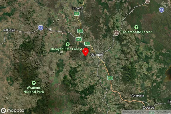 Widgee Crossing South,Queensland Satellite Map