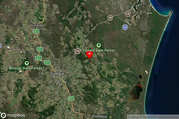 Wilsons Pocket,Queensland Satellite Map