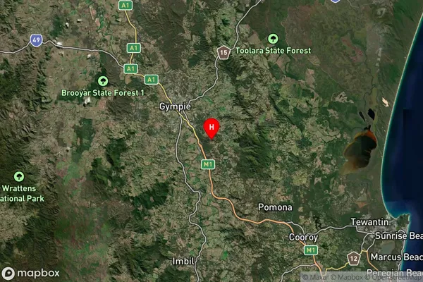 Woondum,Queensland Satellite Map