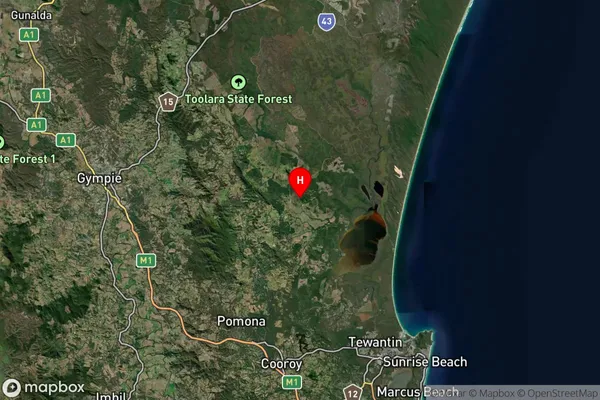 Como,Queensland Satellite Map