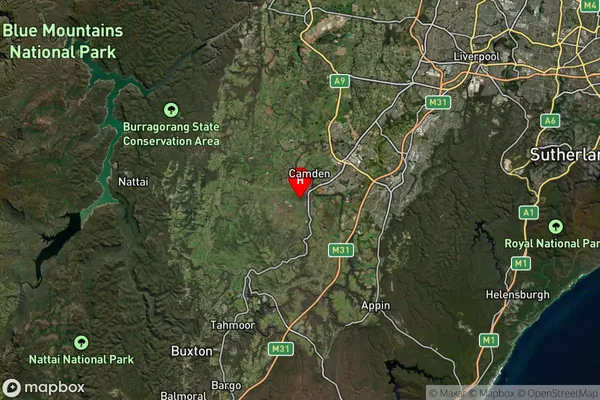 Cawdor,New South Wales Satellite Map