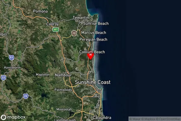 Mount Coolum,Queensland Satellite Map