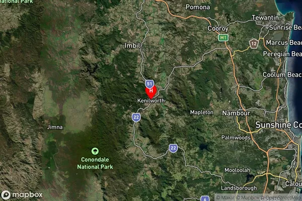 Kenilworth,Queensland Satellite Map