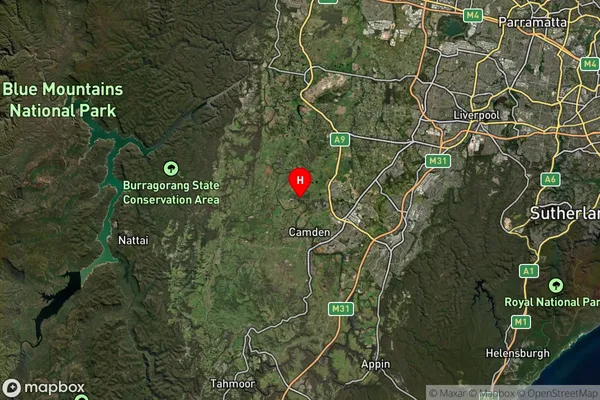 Cobbitty,New South Wales Satellite Map